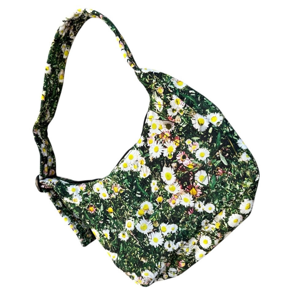 Baggu Mini Nylon Shoulder Bag in Daisy / Floral Purse Handbag - Picture 2 of 12
